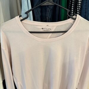 Athleta Women's Light Pink Long Sleeve Top